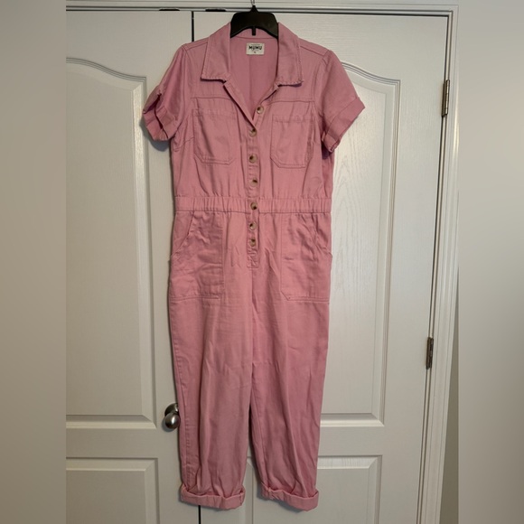 Show Me Your Mumu Cannon Jumpsuit Pink Denim - Picture 6 of 9